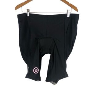 Canari Women’s Size XXL Black Padded Bike Bicycle Cycling Shorts Pink decals